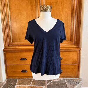Anthropologie T La  Navy T Shirt Size Small Petite NWT